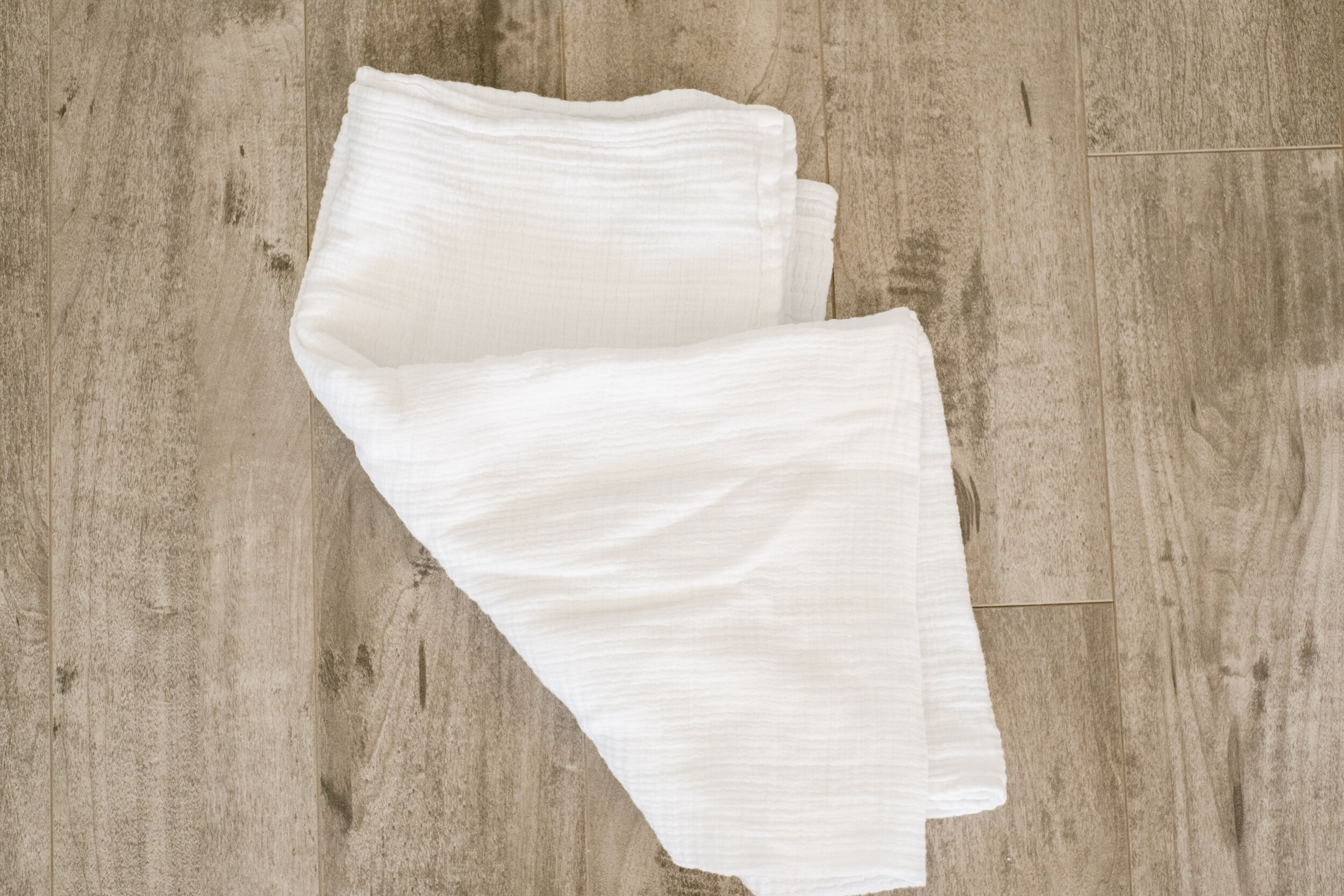Textured white swaddle