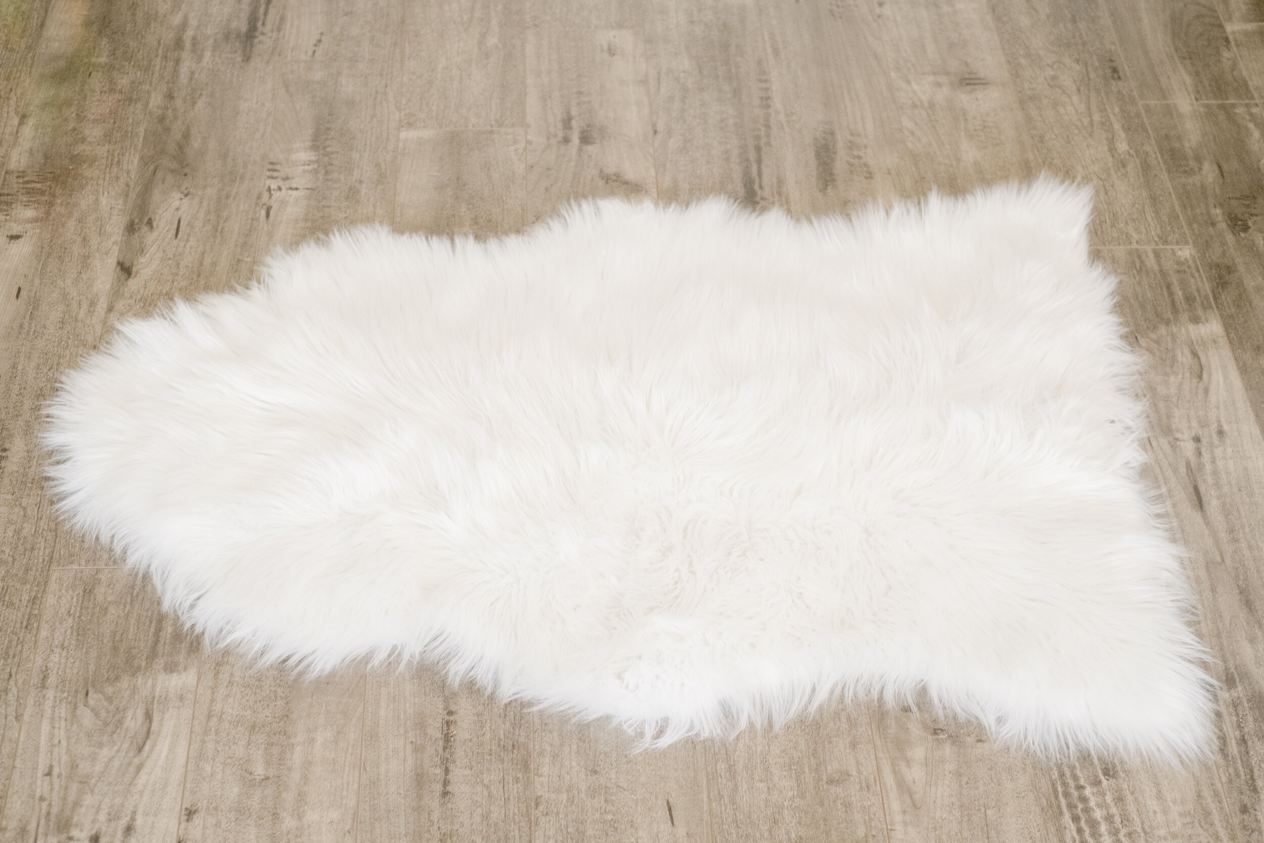 Small faux fur rug