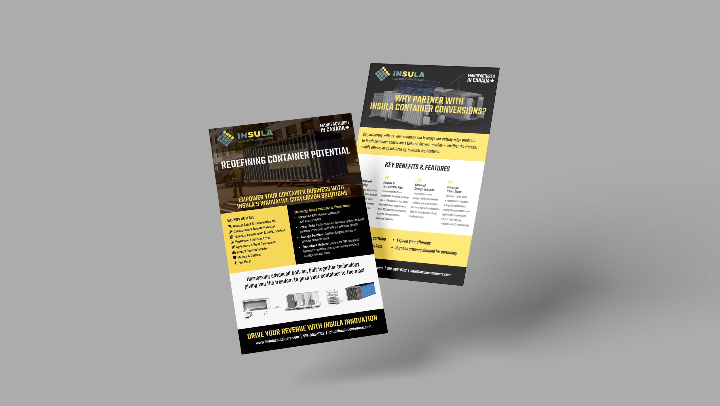 Flyer for Modular Shipping Container Conversion Manufacturer