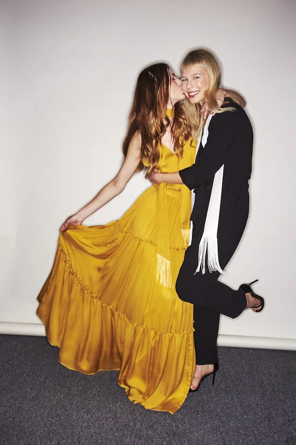 Backstage at Erin Featherston With Sonny Vandevelde