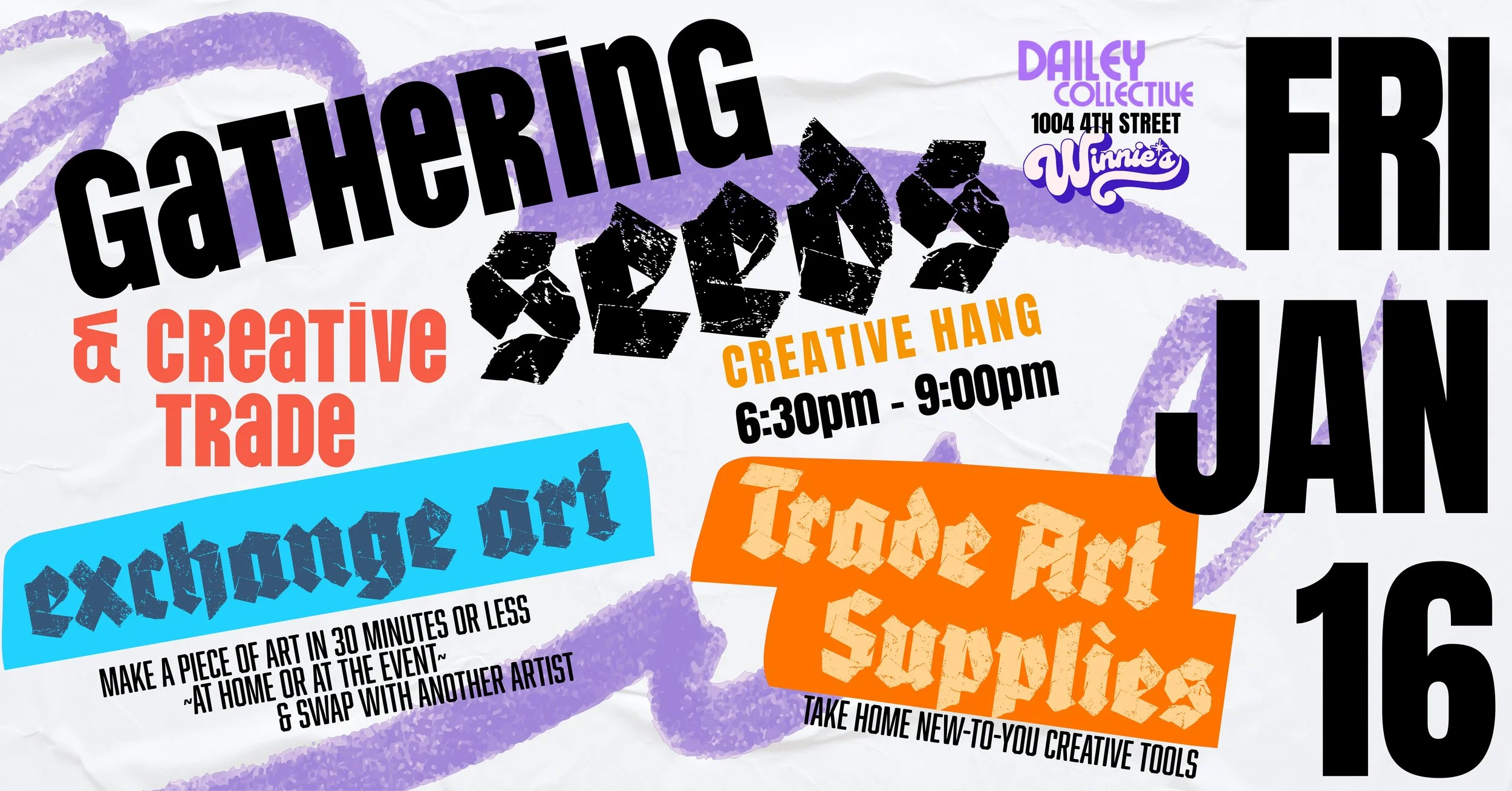 Gathering Seeds Creative Hang + Art Exchange