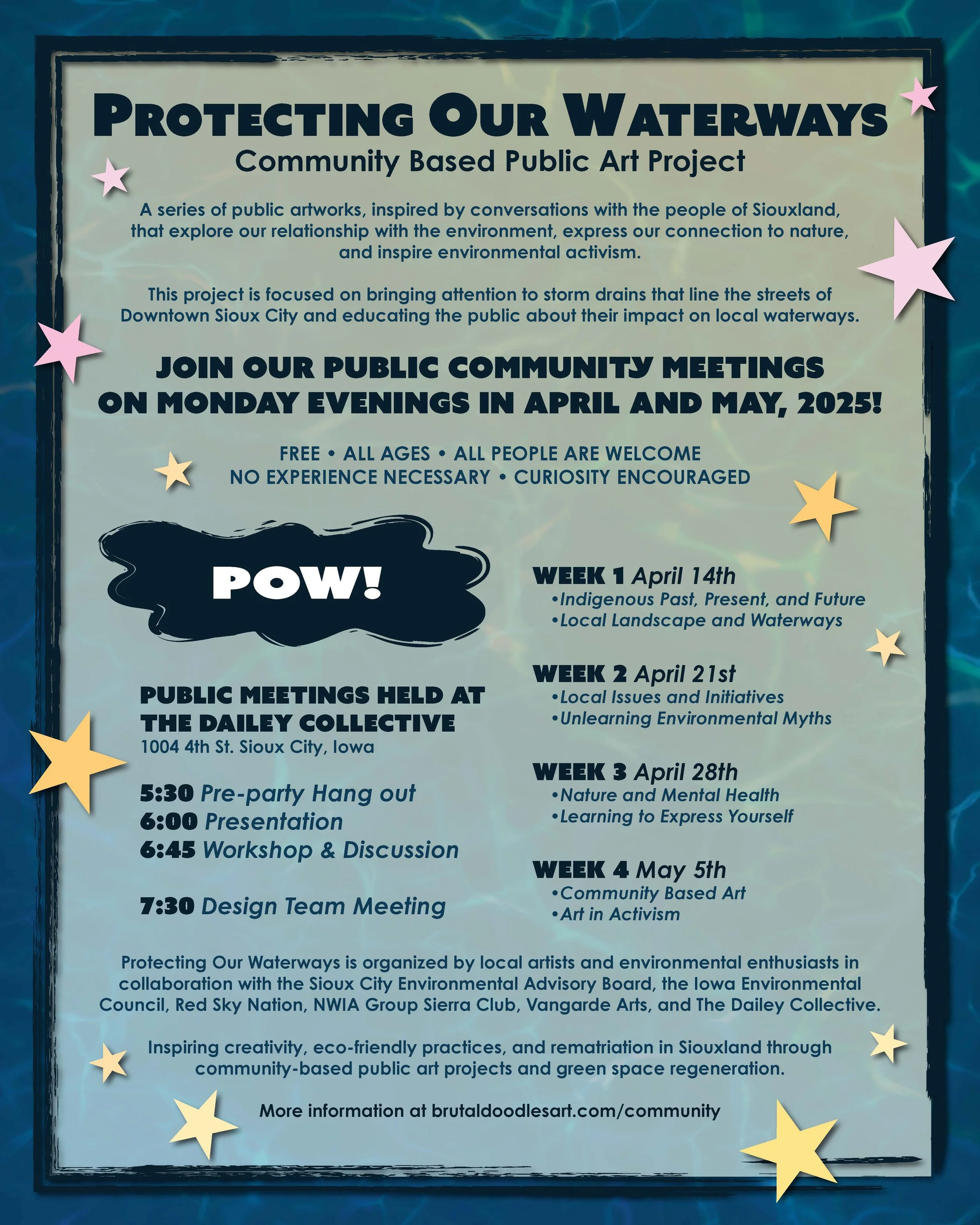 Protecting Our Waterways Public Art Project, April & May, 2025