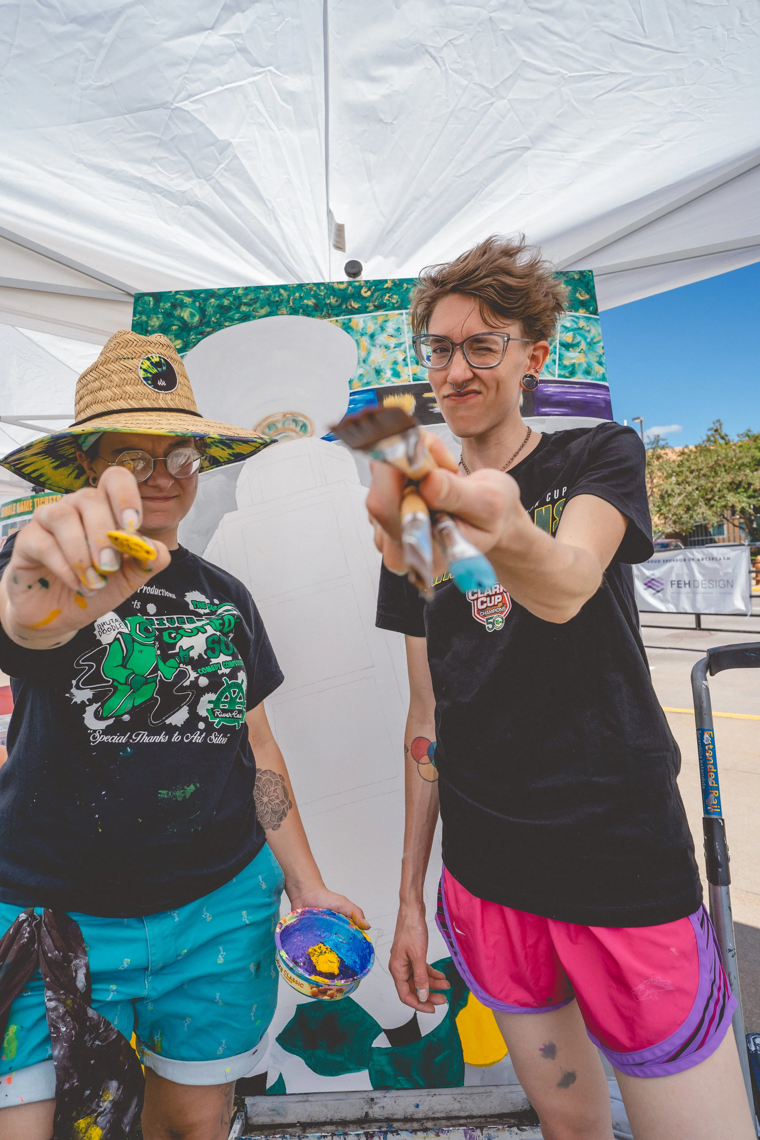 Jessica Hammond and Kitty Hart, 2022.
Live Painting at ArtSPLASH.
Photo by Britton Hacke Photography
