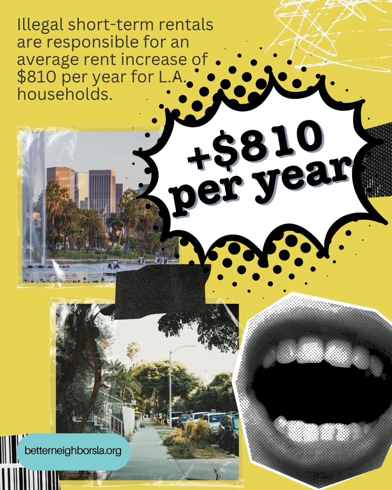 Here&rsquo;s what no one tells you about short-term rentals in Los Angeles. 

This unregulated &ldquo;shadow industry&rdquo; has removed 2,600 permanent homes from the market. The result? Rent is $810 higher per year for every LA resident. 

👉🏽We&r
