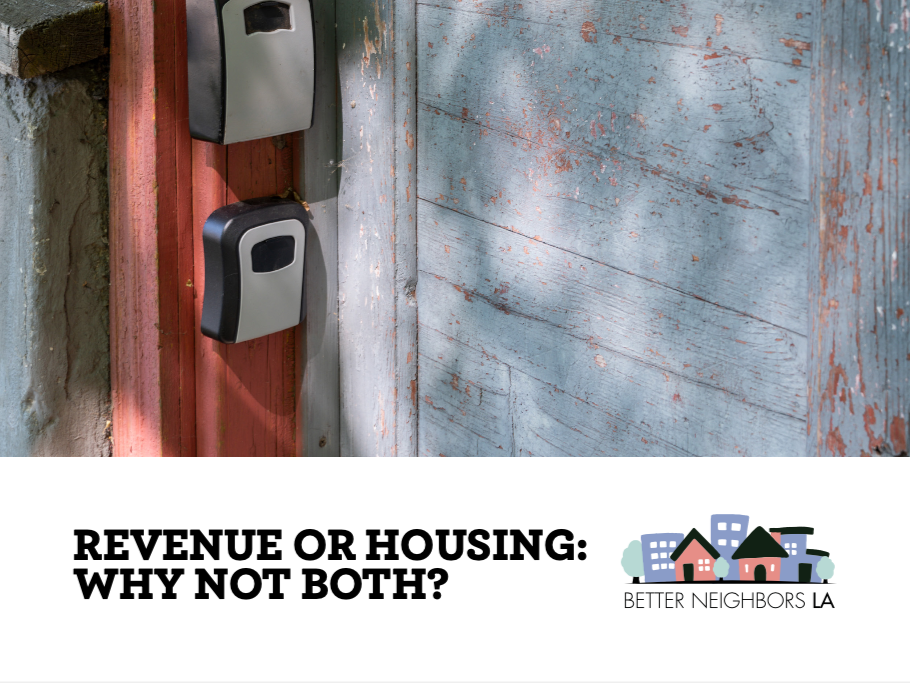 Cover of the 2026 Revenue Housing Report by Better Neighbors LA