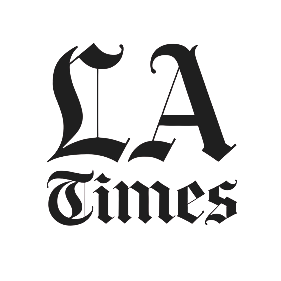 Black text reading 'Los Times' in Gothic font on a white background.
