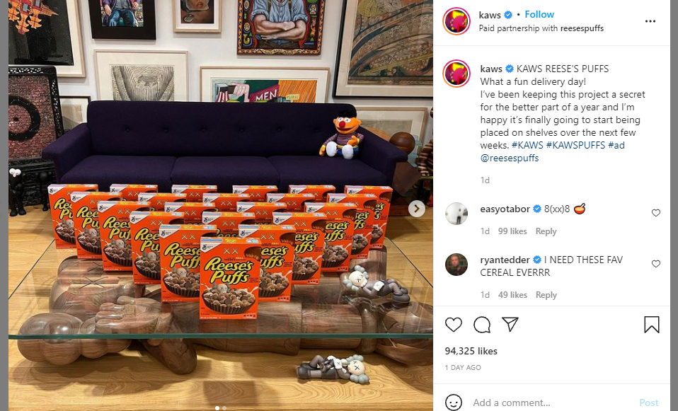 KAWS and Reese's Puffs Collab — The Daily Goat