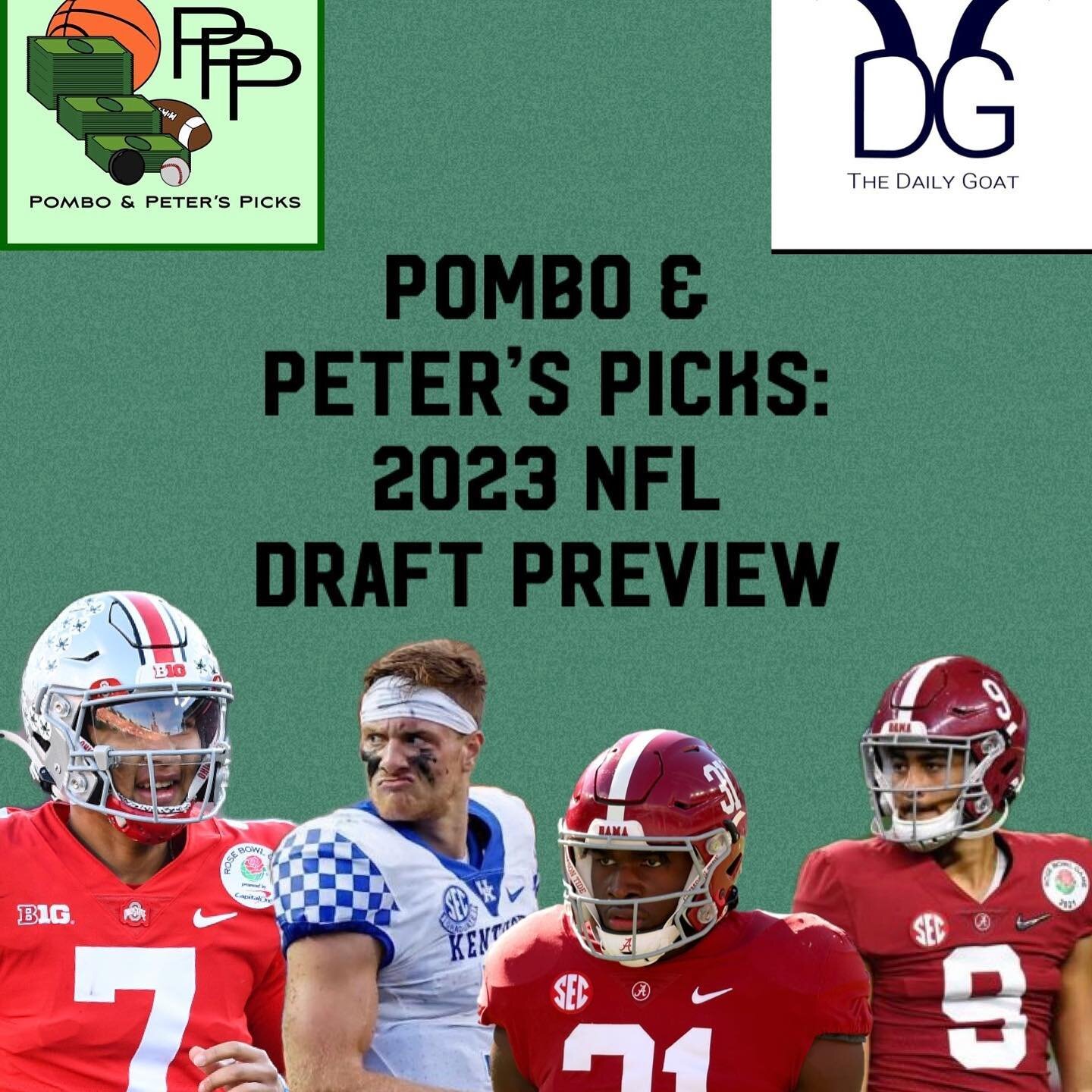 The new episode of @_pppicks with @jpombo24 &amp; @peteralves52 is out!

🏈 @b_carr13 , @djsarv21 , @nberndt37 , &amp; @mcunha77 join the show to preview the NFL Draft .

⭐️ Which players will be the best in this draft class?

📉 Which players will b