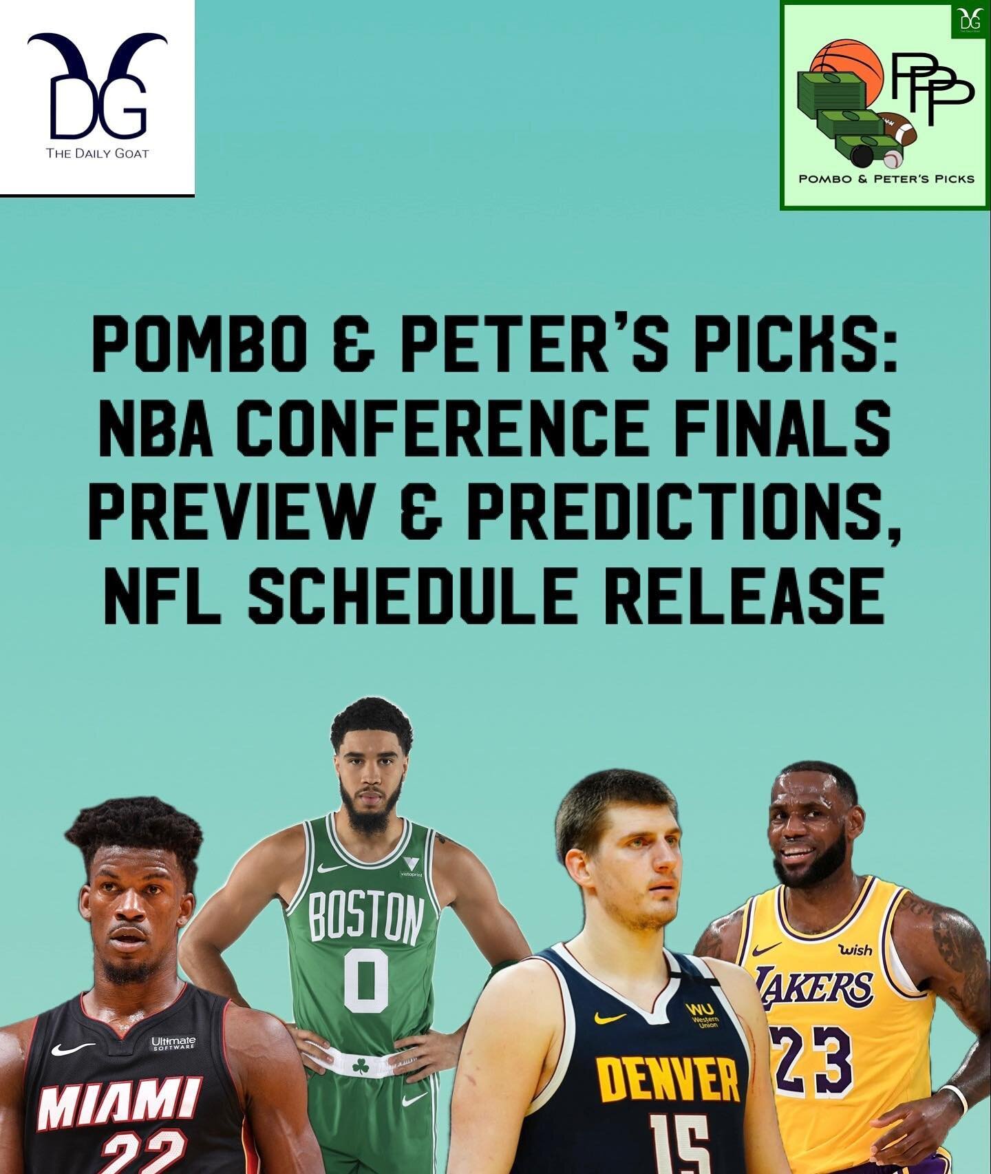 The new episode of @_pppicks with @jpombo24 &amp; @peteralves52 is out!

🏈 What are the most anticipated games of the NFL season?

🏀 @dbabb26 joins the show to preview the NBA  Conference Finals.

Link on our 👉Instagram Story
Or
Link in bio 👉 pod