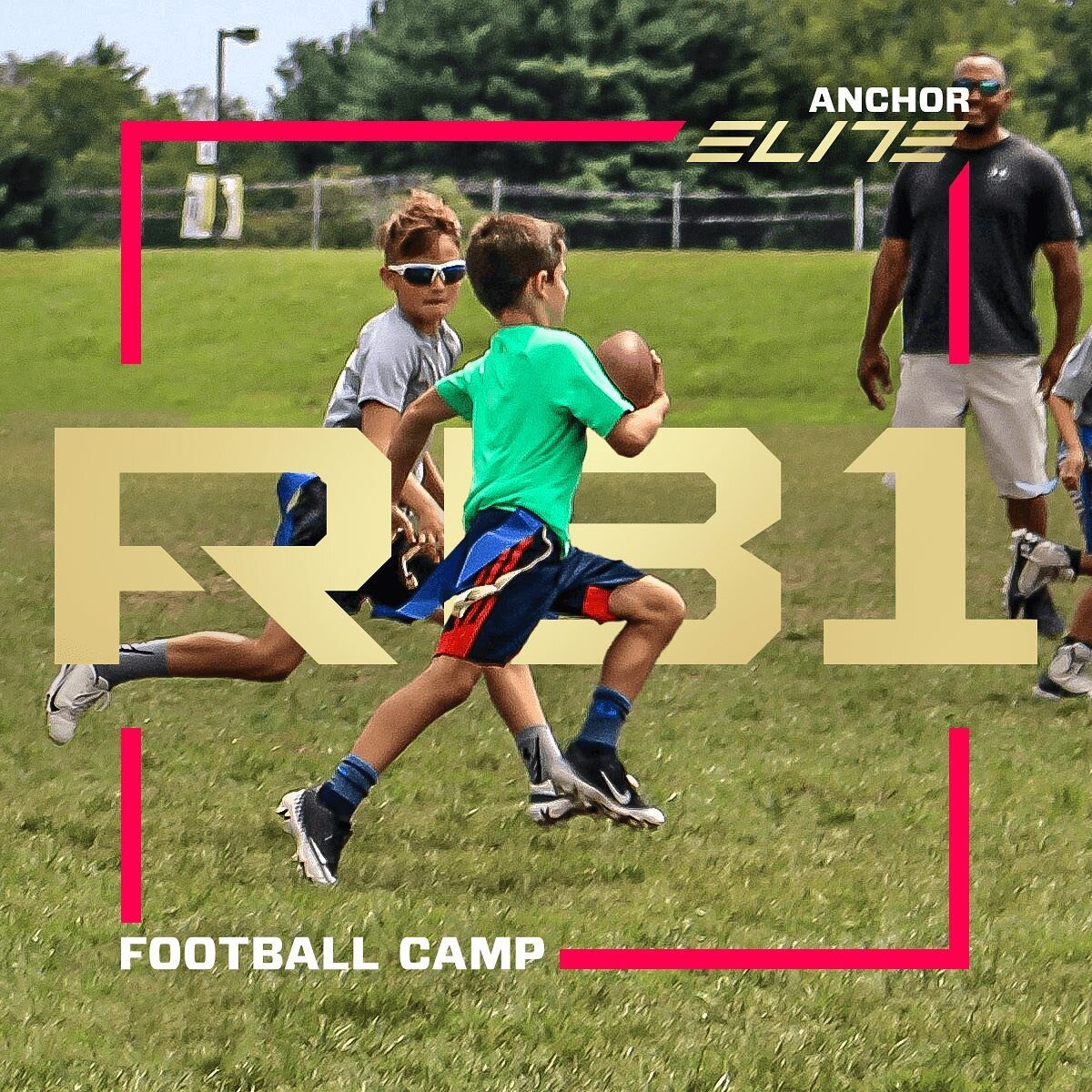 The Anchor Elite Preseason Football Camp! Our RB1 track focuses on speed, agility and positional awareness. This Sunday @johncarrollschool! #linkinbio