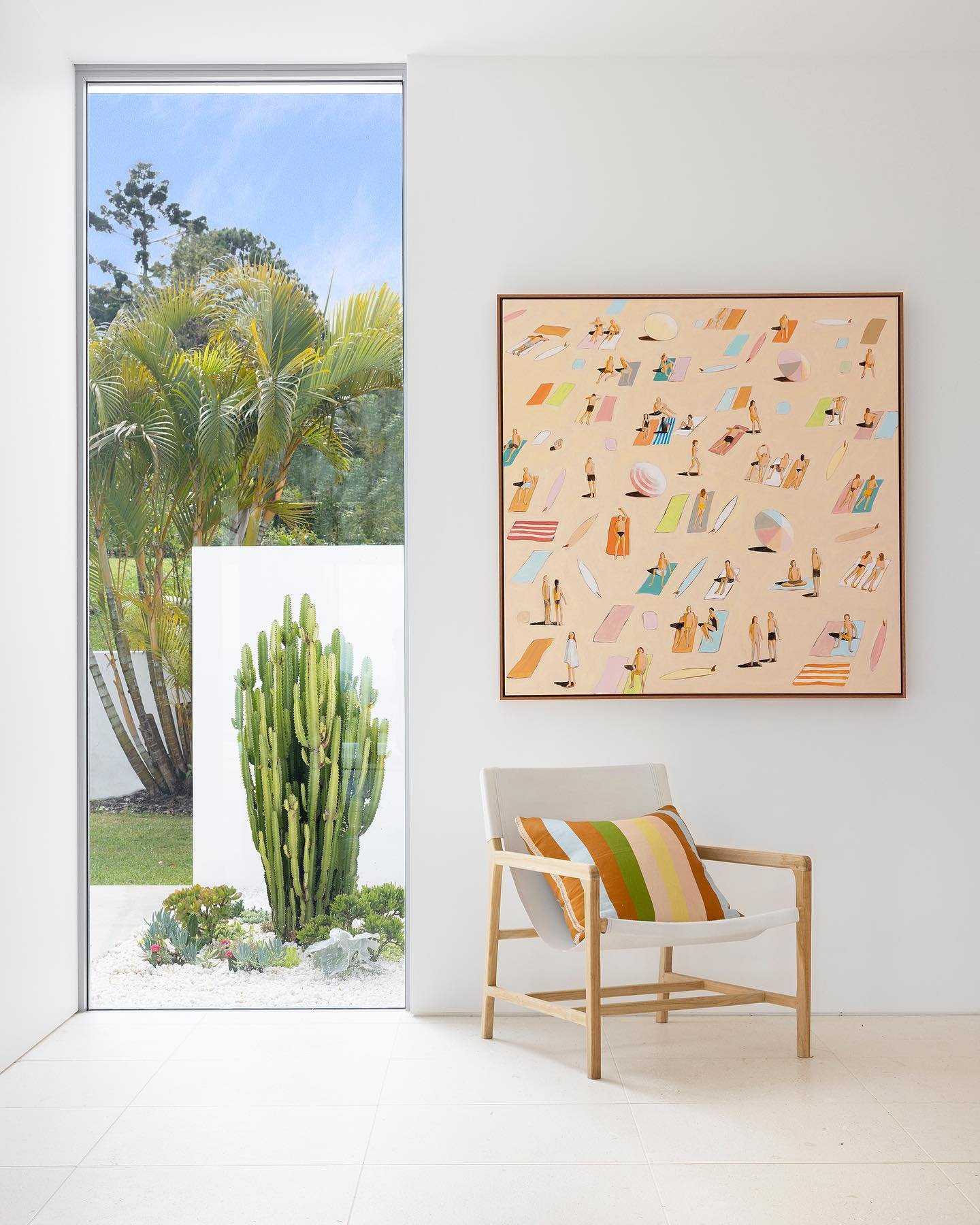 ∙Succulent Lightwell ∙ Mitchell English Painting @mitchell_english_painter ∙ St Barts Furniture @stbartsstore ∙ Photos &amp; Styling by @villastyling