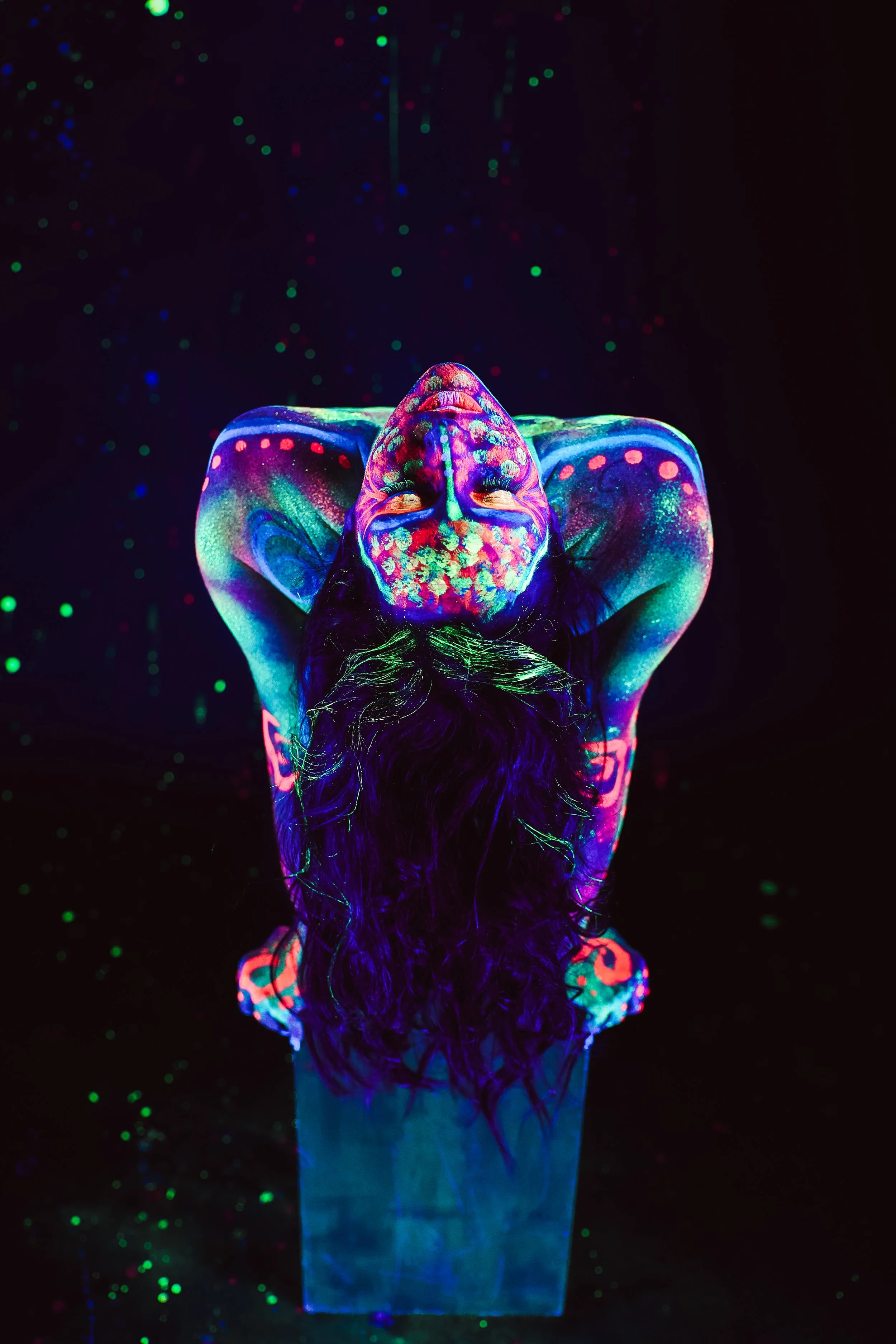 Black Light and Neon Lights Boudoir Photography Set in Scottsdale