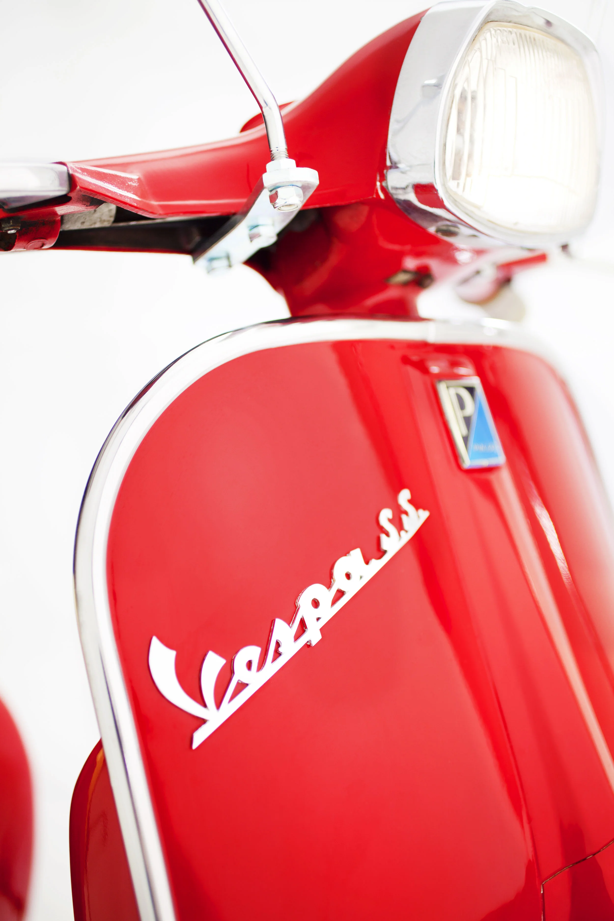 vintage red vespa detail
