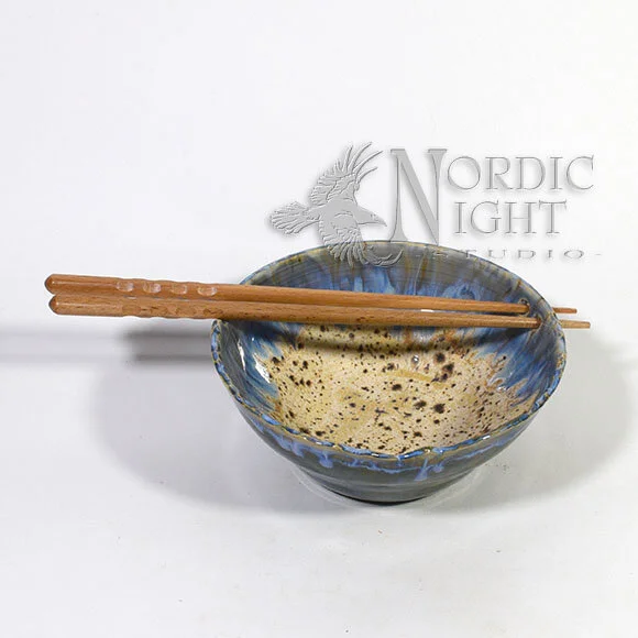 Salmon Noodle Bowl with chopsticks