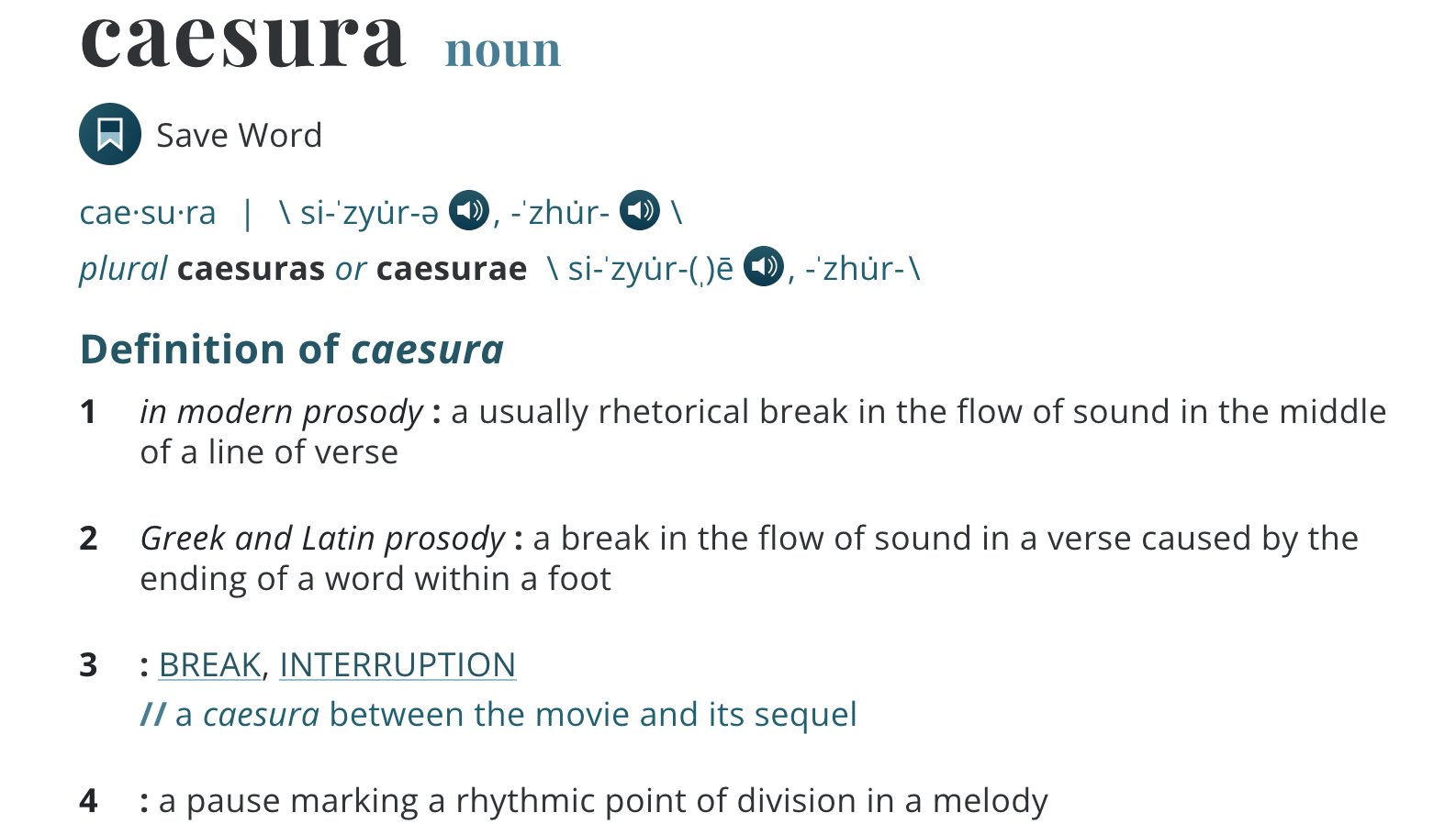 definition of caesura
