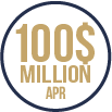 100$ Million in APR icon
