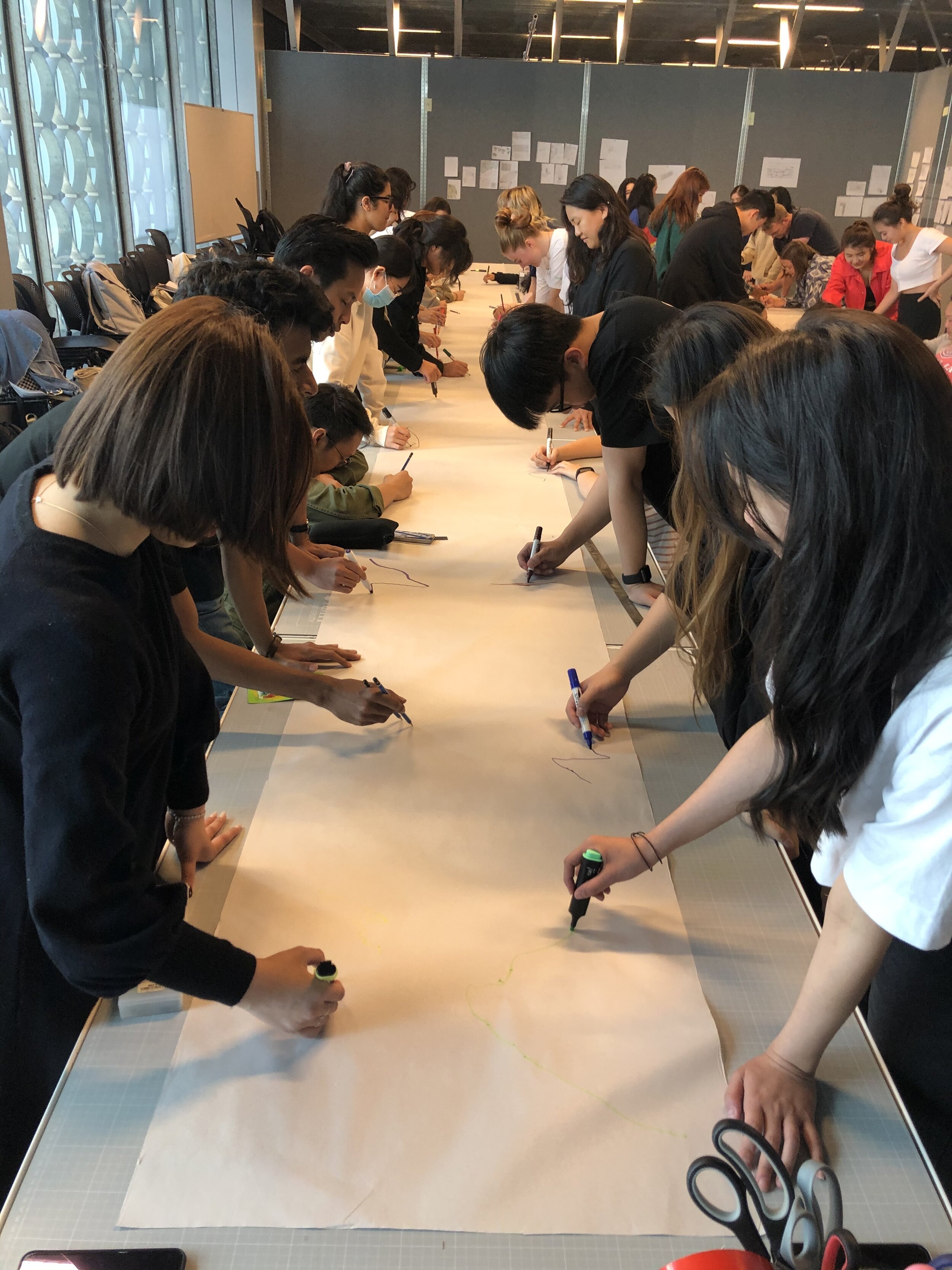 Collective drawing- attuning spatial senses - week 3