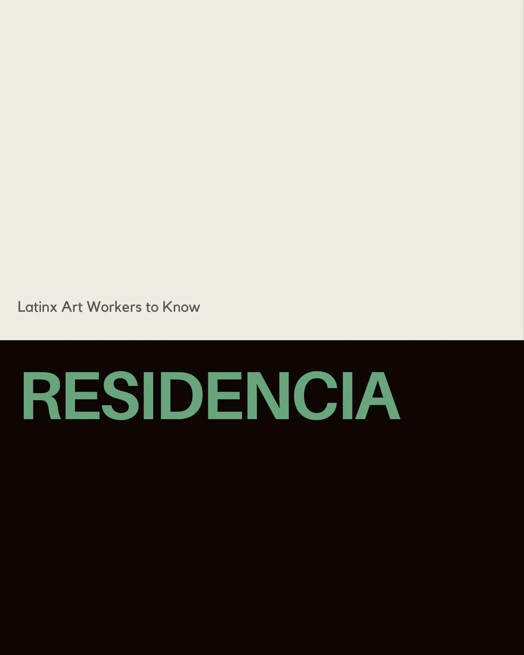 Behind every exhibition, screening, and performance is the labor of art workers. Today we spotlight the Latinx cultural workers who continue to build spaces for creativity and care.⁠
⁠
Explore the carousel, then dive deeper on Residencia (link in bio