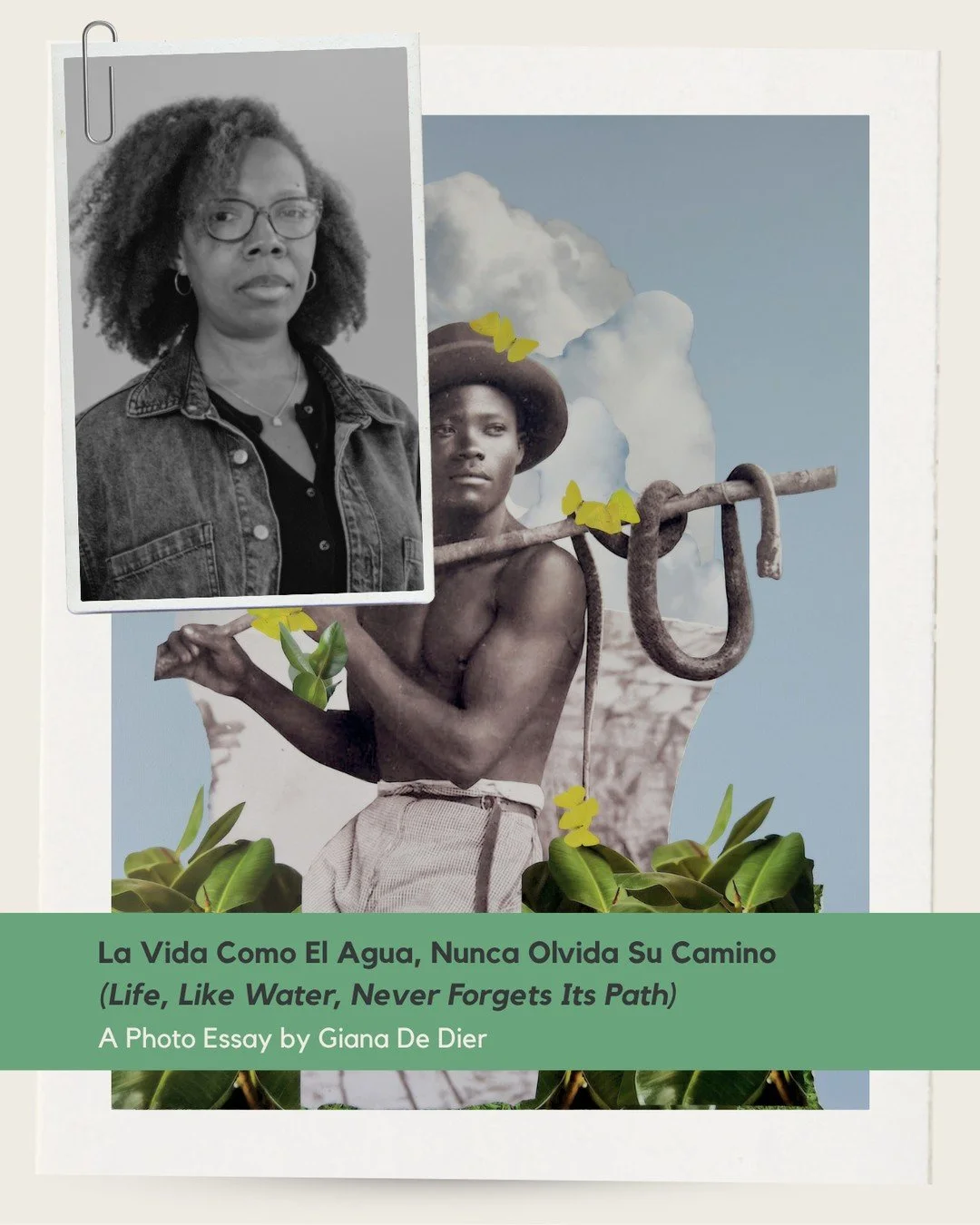 La Vida Como El Agua, Nunca Olvida Su Camino (Life, Like Water, Never Forgets Its Path) by Giana De Dier reimagines the traces of memory left behind in lost spaces. Through a tapestry of images and words, she evokes laughter, shadows, and echoes of t