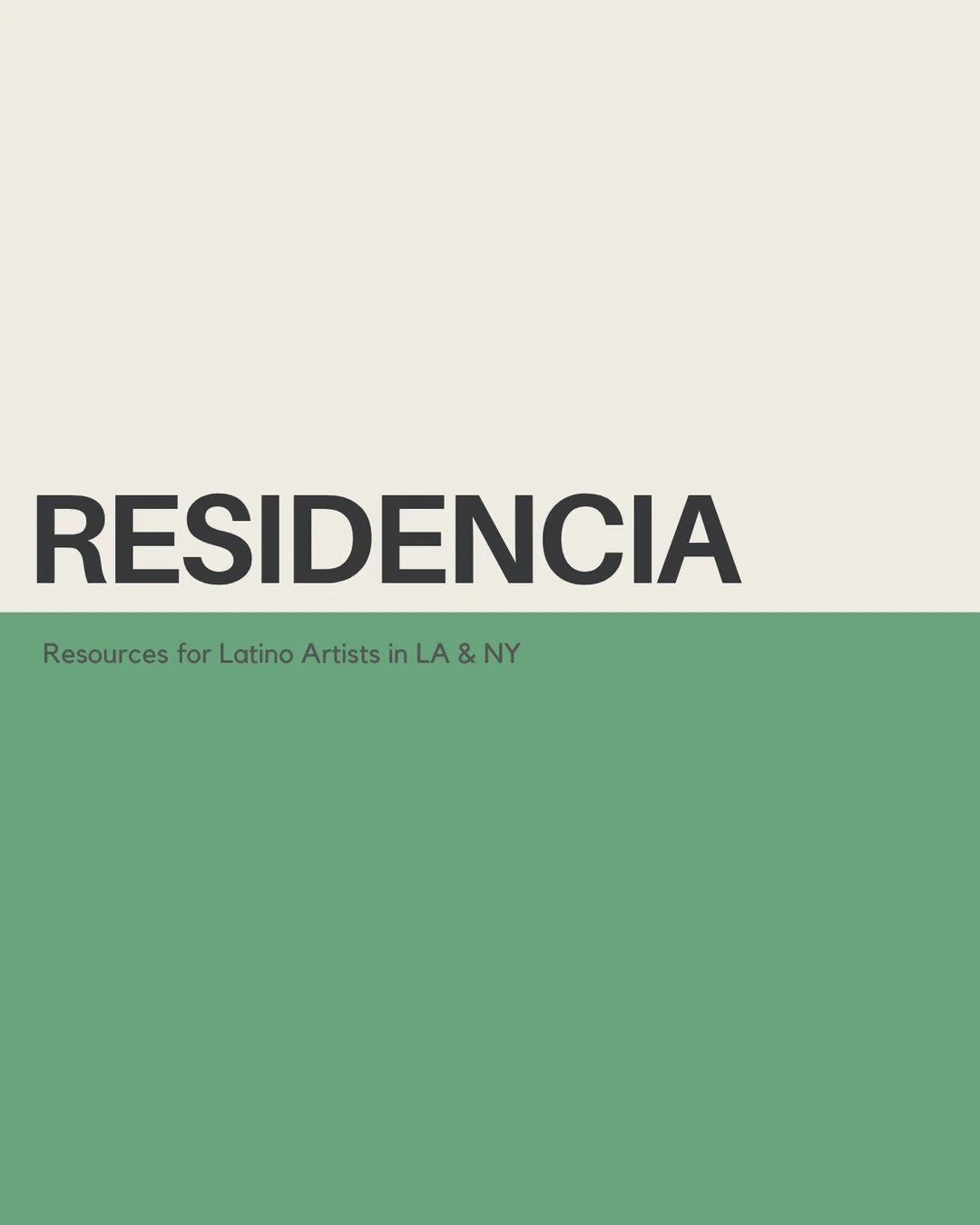 Residencia is more than reflection &mdash; it&rsquo;s about tools for the future. Today&rsquo;s takeaway highlights organizations and spaces supporting Latinx artists.⁠
⁠
Save this post. Share it with your community. Let&rsquo;s keep building togethe