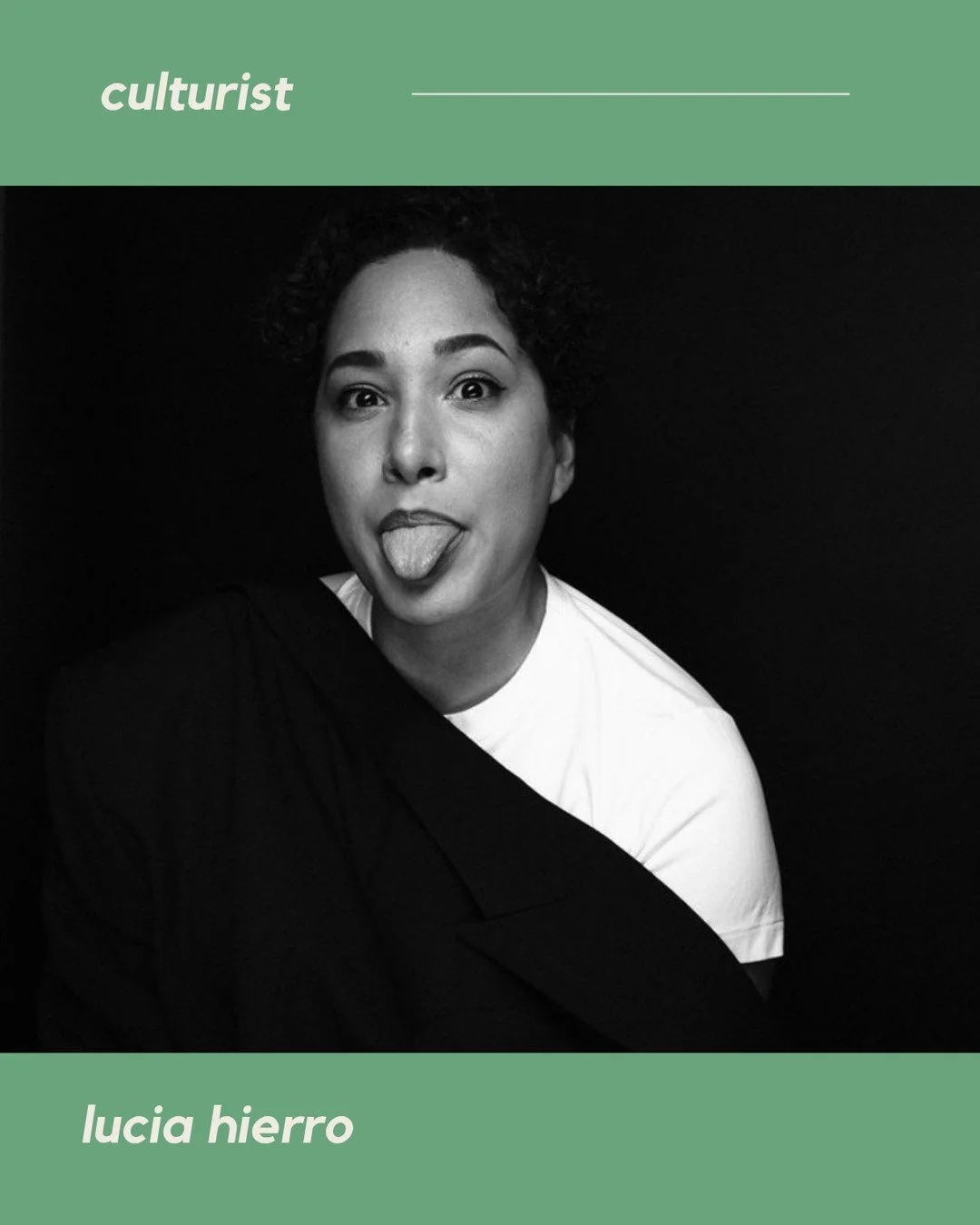 this is Lucia Hierro (@lucia_hierro_), Artist.  Swipe to read more!⁠
⁠
__________⁠
⁠
Super Presents: Culturist -  a series that highlights culture leaders and artists based in LA and NY. ⁠
⁠
Link in Bio listen to Lucia's Spotify Playlist.⁠
⁠
#atthesu