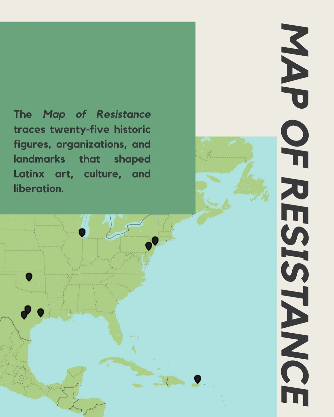 Across the country, Latinx artists and organizers have carved out spaces for expression, activism, and cultural survival.

Our Map of Resistance highlights 25+ figures, movements, and institutions that shaped Latinx art and identity in the U.S. &mdas