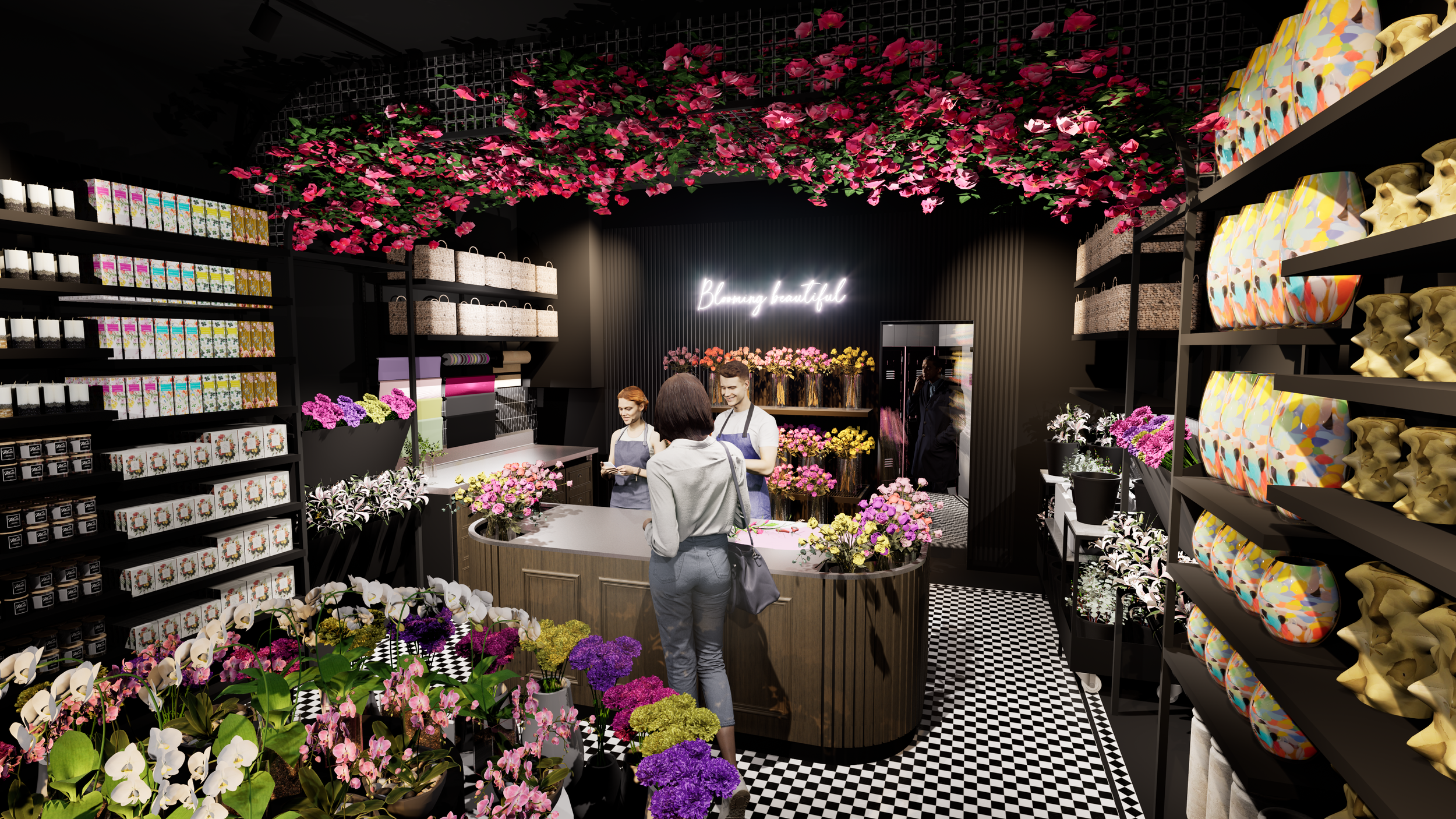 RENDER - FLORIST COUNTER