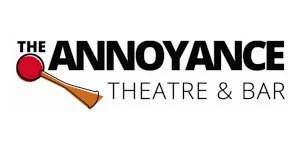 Logo for The Annoyance Theatre & Bar with text and a stylized microphone icon.