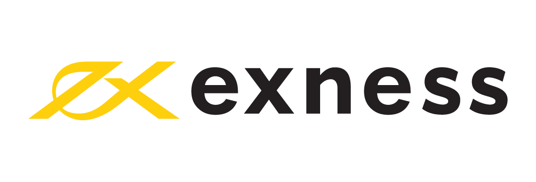 Exness logo with a stylized yellow 'X' and the word 'exness' in black text