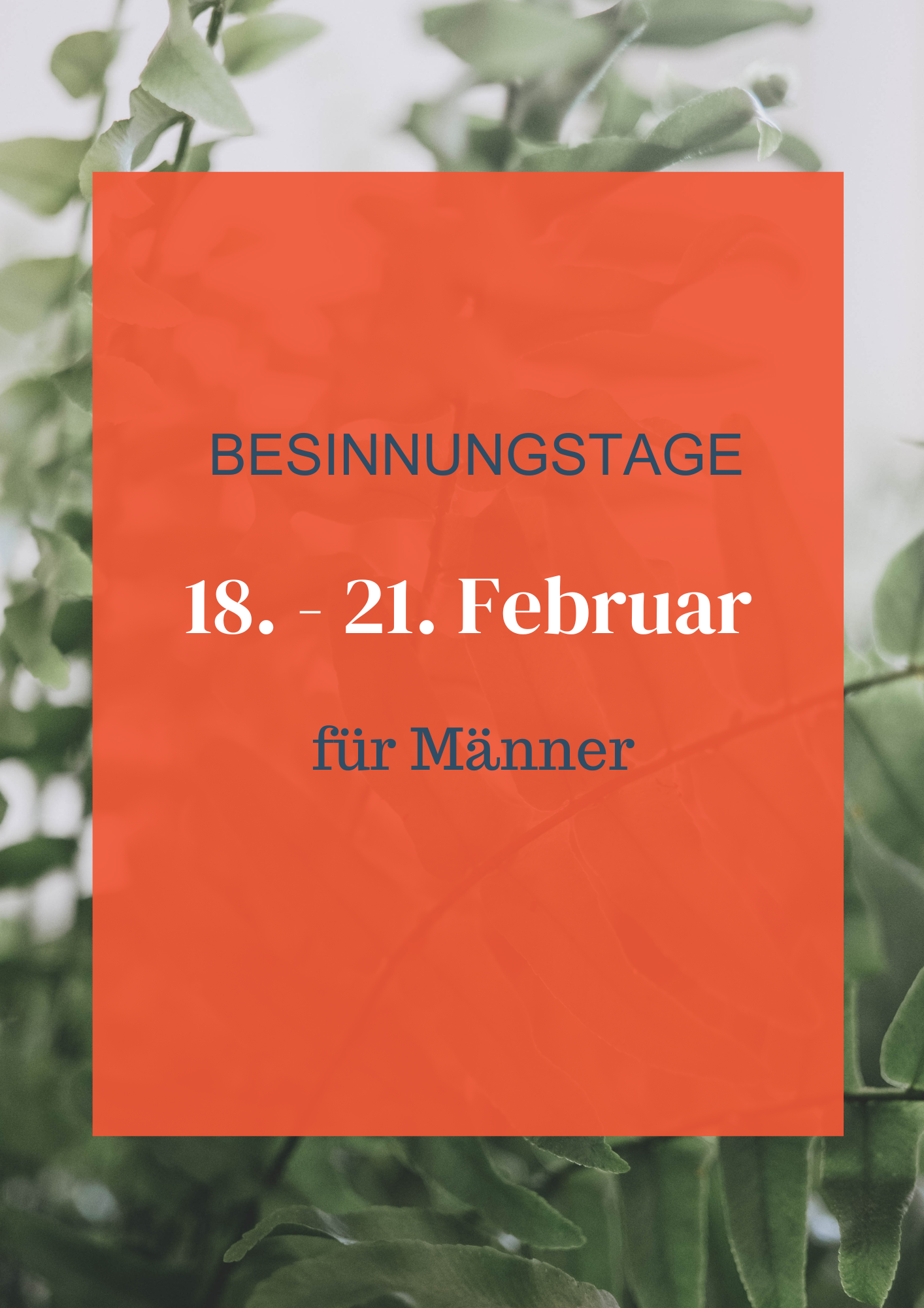 Besinnungstage für Männer 