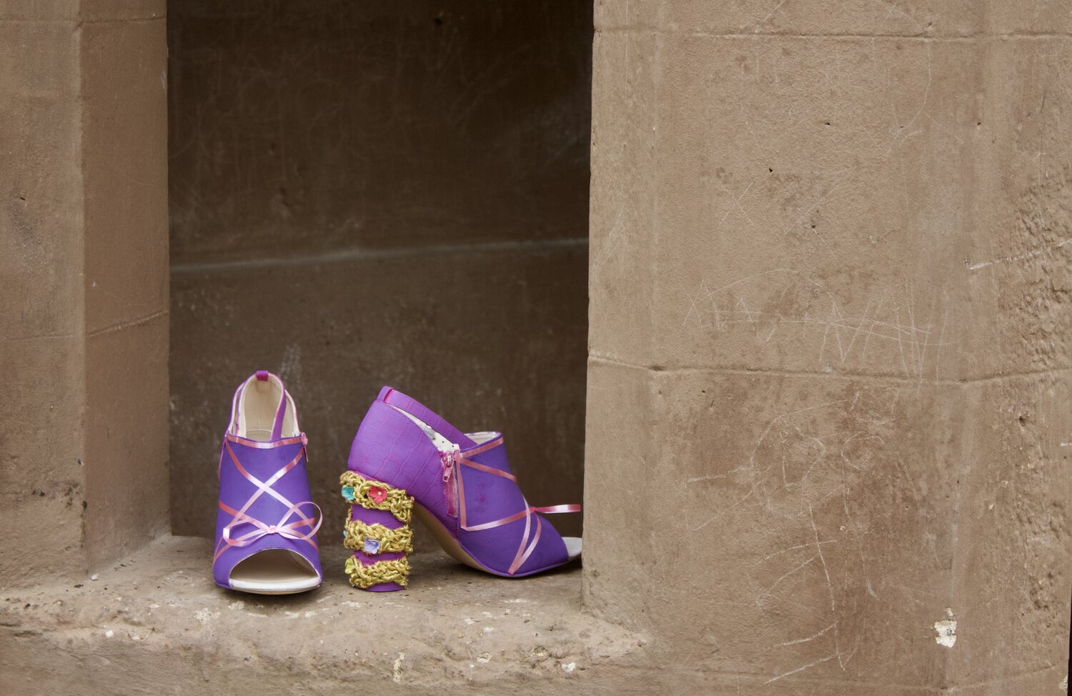 Rapunzel Purple Peep Toe Heels — After Ever After Shoes