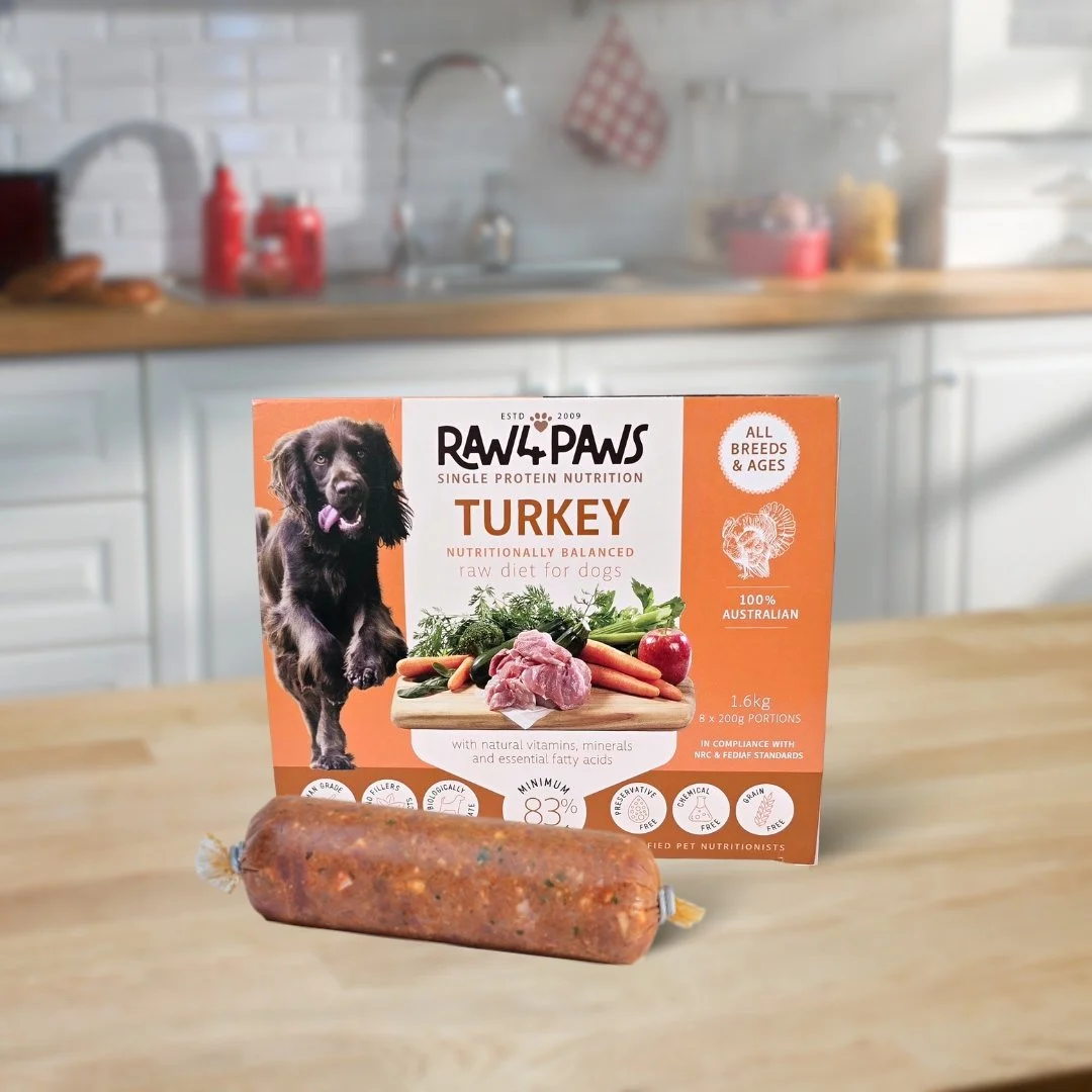 Raw 4 Paws Turkey Carton 1.6kg (8 x 200g portions)