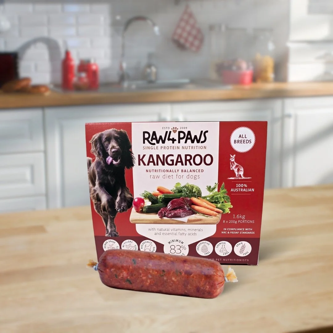 Raw 4 Paws Kangaroo Carton 1.6kg (8 x 200g portions)