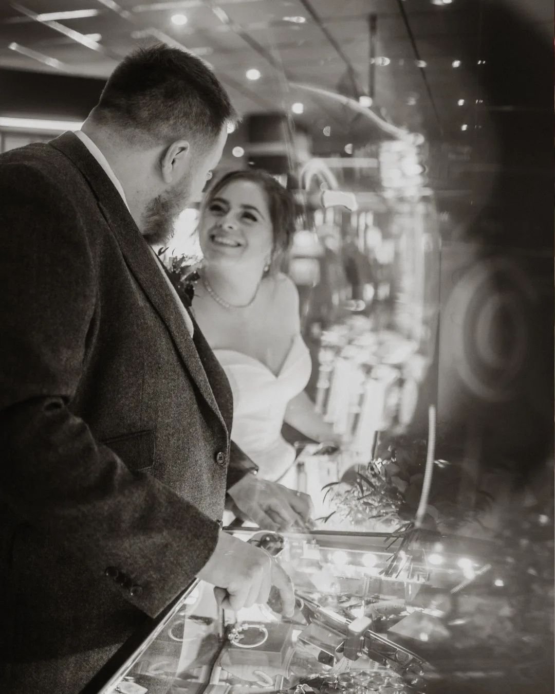 That time we thought we'd get thrown out the arcade 🧡🌙

Rob's putting the finishing touches to this Redcar wedding and we're remembering the stress we felt running into the arcades to get some epic wedding photos. 

Another plus of there being two 