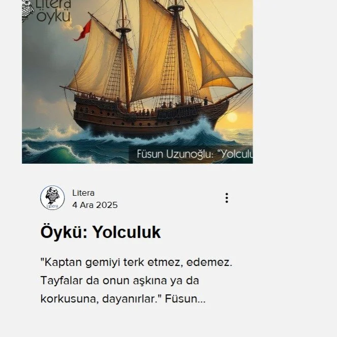 "Yolculuk" adlı &ouml;yk&uuml;m, "Litera" derginin Aralık sayısında yayınlandı. https://www.literaedebiyat.com/post/oyku-yolculuk
Ayrıca Elma ve G&ouml;lge adlı kitabımda da yer alan &ouml;yk&uuml;lerim arasında 🍎
Keyifli okumala