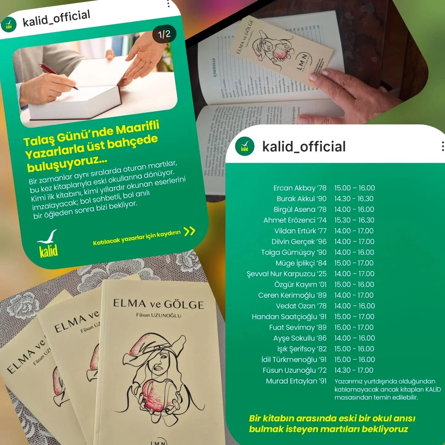 Kadık&ouml;y Maarif Koleji &ccedil;ok sayıda yazar yetiştirdi. Ben de aralarında olmaktan mutluyum. 
Yarın 14:30 &uuml;st bah&ccedil;eye bekliyoruz

🍎📚✒️

#elmaveg&ouml;lge #&ouml;yk&uuml;ler #edebiyat #kitap #yazarlar