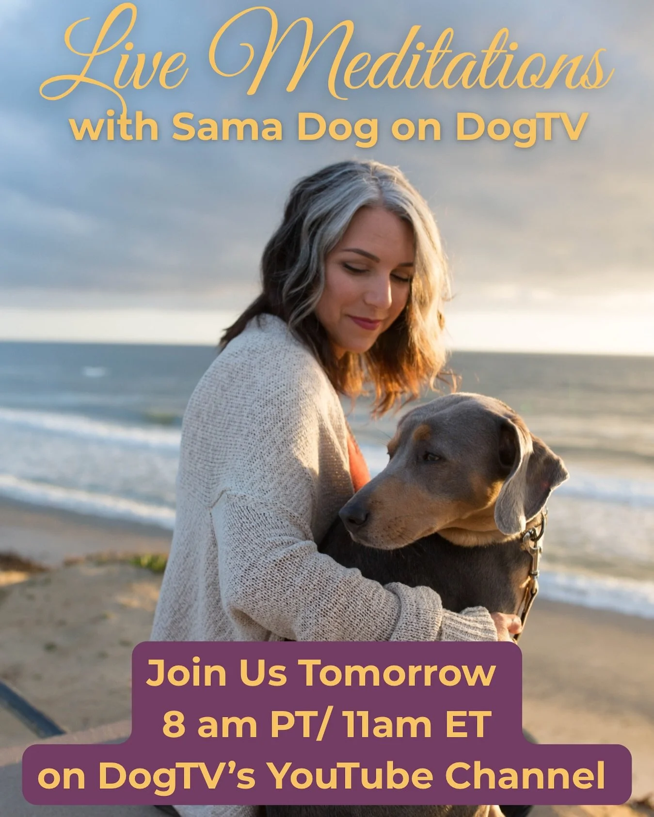 Your weekend reset is just a day away.
Bring your dog, your coffee, and your heart, we&rsquo;ll take care of the rest.

🐶 Live Meditation tomorrow at 8am PT / 11am ET on DOGTV&rsquo;s YouTube.

@dogtv 

 #meditation #meditate #dailymeditation #medit