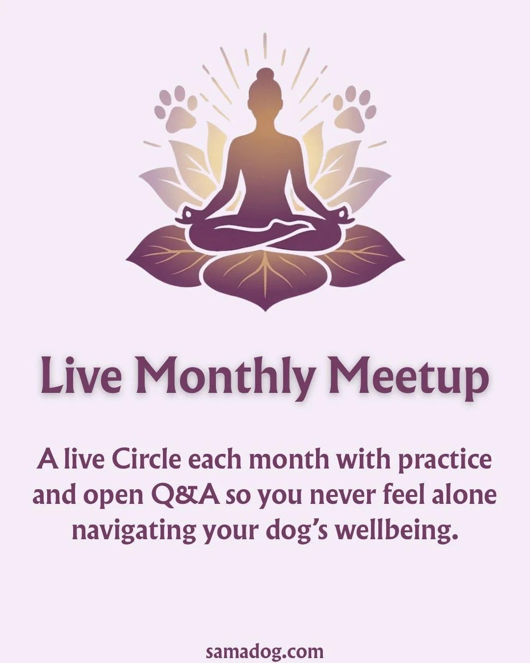 A small glimpse inside Sama Circle.✨

Each month we explore a theme together, offering guidance that supports your dog well-being in body, mind, and spirit. From, integrative veterinary insight and Ayurvedic wisdom to mindful practices and seasonal n