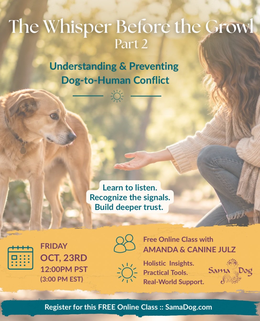 Your dog is talking to you. But are you catching the whispers?
Long before a dog growls, snaps, or reacts, there&rsquo;s often a whole conversation happening that we humans simply don&rsquo;t recognize.

A glance away. A subtle shift in posture. A mo