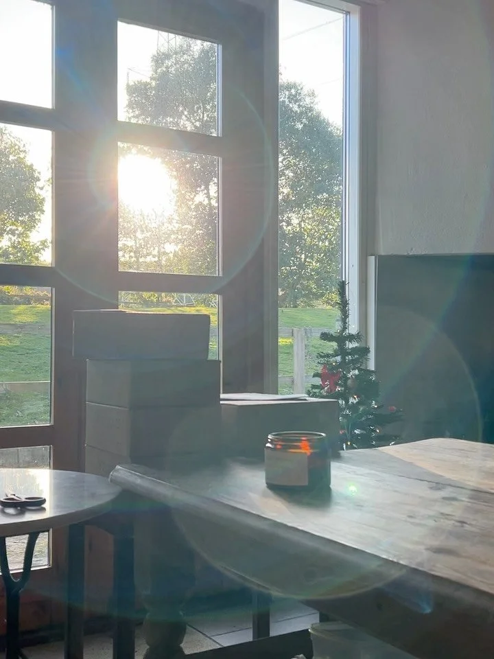 Solstice wishes from B&amp;W 🤍

Little did anyone imagine, when building these stables back in the 1960s, that someone would be in here all winter, making candles, packing boxes and worshiping the low sun that&rsquo;s perfectly angled to reach every