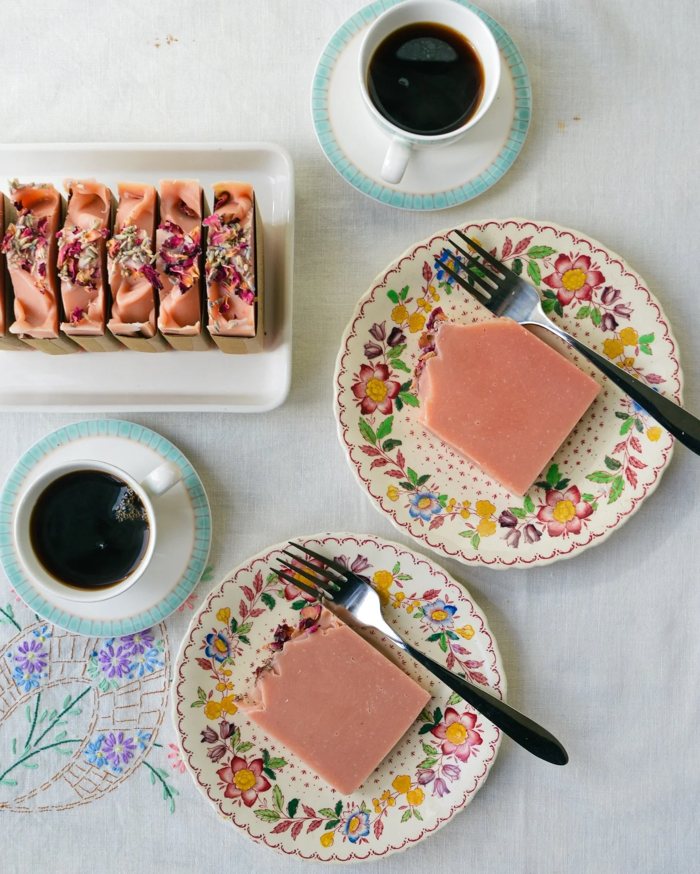 April Fools!

&lsquo;They look good enough to eat&rsquo; is one of the top three comments I hear about my soaps.

Even my phone was in on it, making suggested photo compilations called &lsquo;Good Eats&rsquo; &mdash; and it was all soap photos!

So h