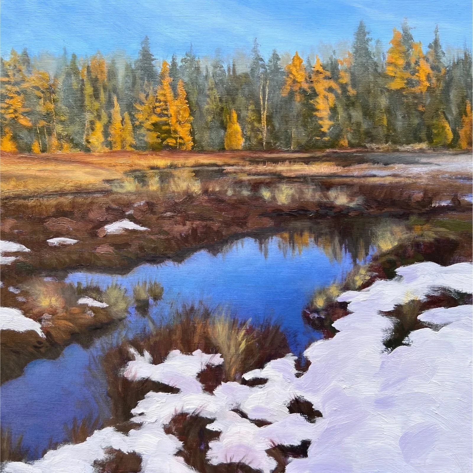 Autumn Equinox, 12" x 12", Oil on Wood Panel, 2025