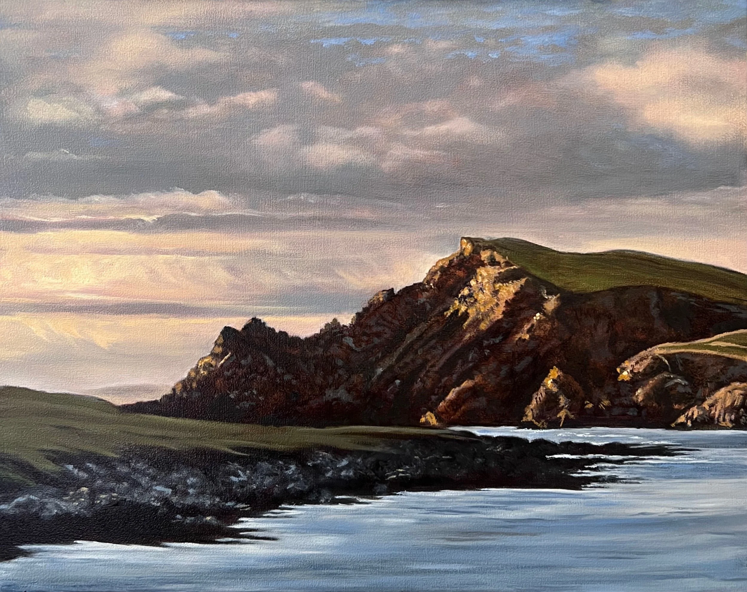 Edge of Evening, 11" x 14", Oil on ACM Panel, 2024