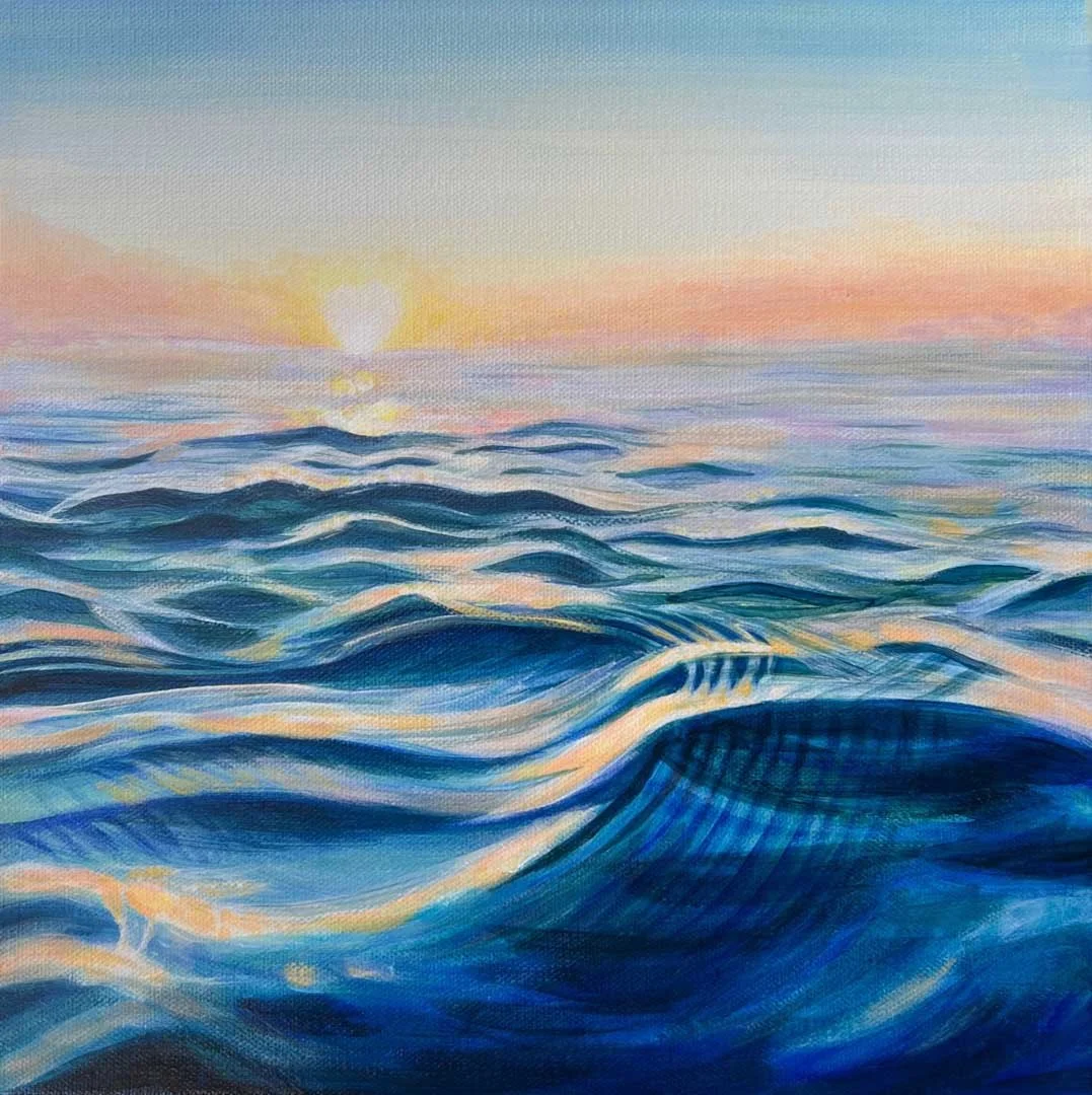 Immersion, 12" x 12", Acrylic on Wood Panel, 2024