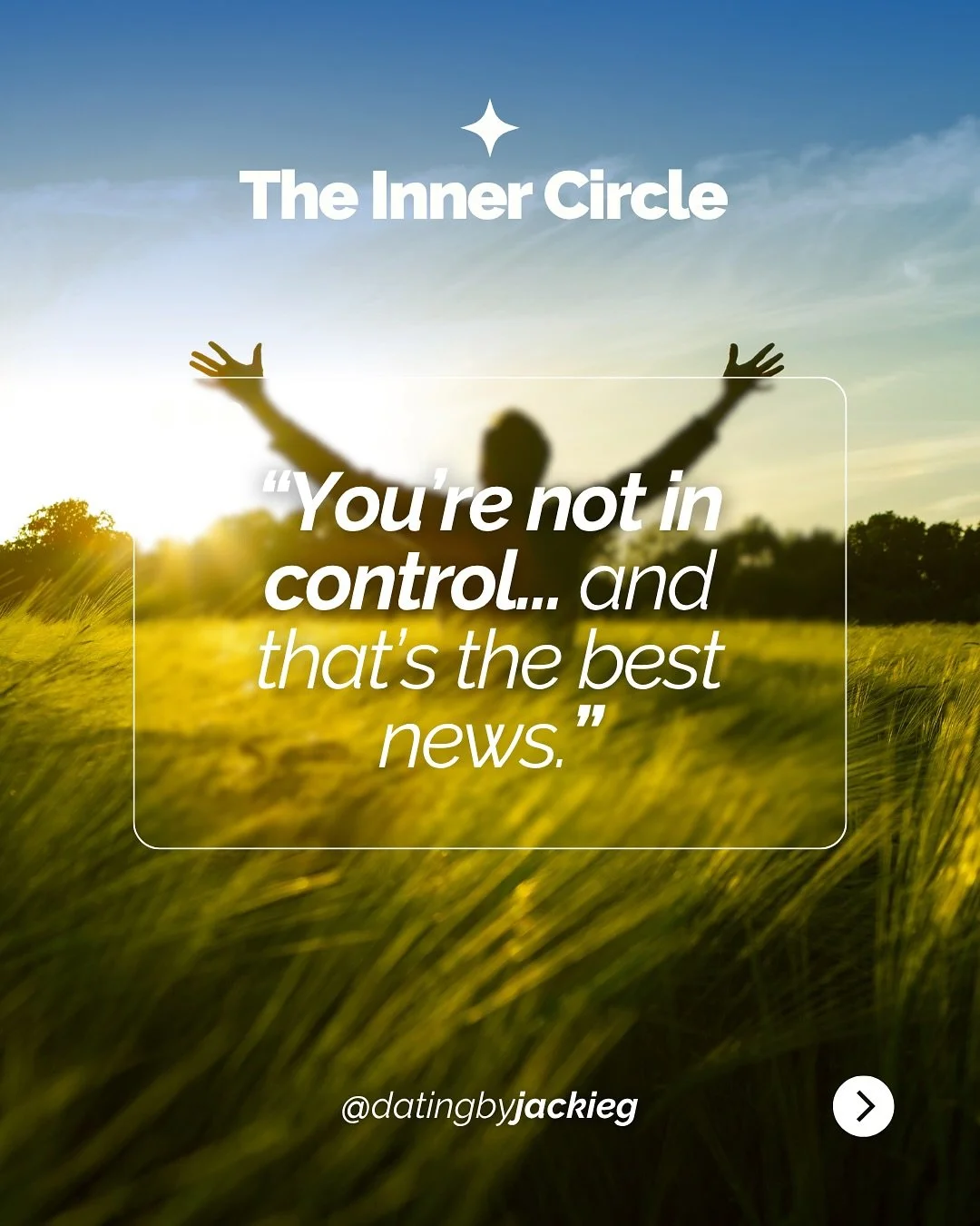 ✨ You&rsquo;re not in control&hellip; and that&rsquo;s the best news.

I know &mdash; that sentence can sound terrifying at first.
Especially if you&rsquo;ve spent your life trying to keep it all together.
Trying to do &ldquo;everything right.&rdquo;