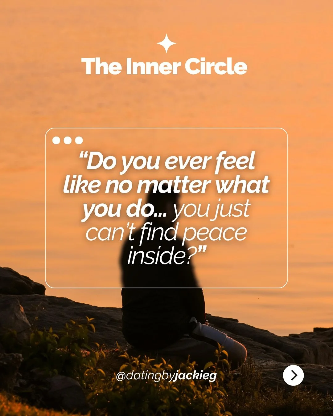 Do you ever feel like peace is something you have to earn?

Like, once you finally fix the relationship&hellip; or meet the person&hellip; or solve the problem&hellip; then you&rsquo;ll feel calm?

I used to live that way &mdash; constantly chasing p