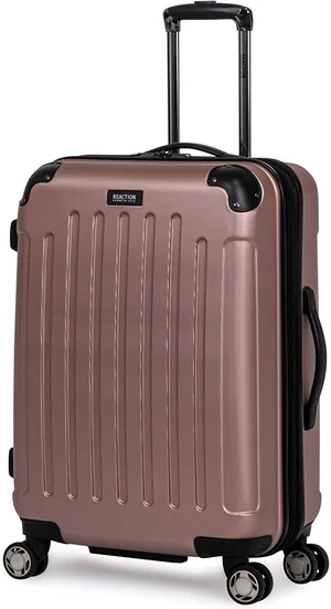 Here's one from Kenneth Cole. I've had good luck with this brand that you can now get on Amazon. Its got multi-directional spinners,
expands an additional 2 inches and the main compartment has several zippered organization pockets elastic shoe pocket