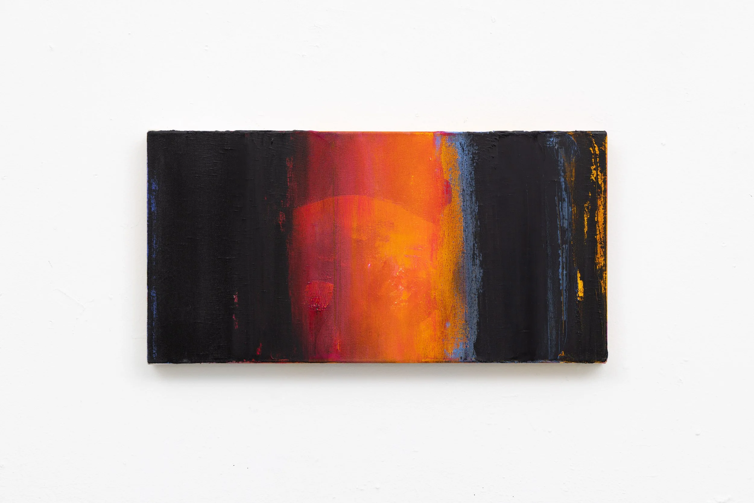 Devotions, 2024-25, oil and distemper on canvas, 30 x 60 cm