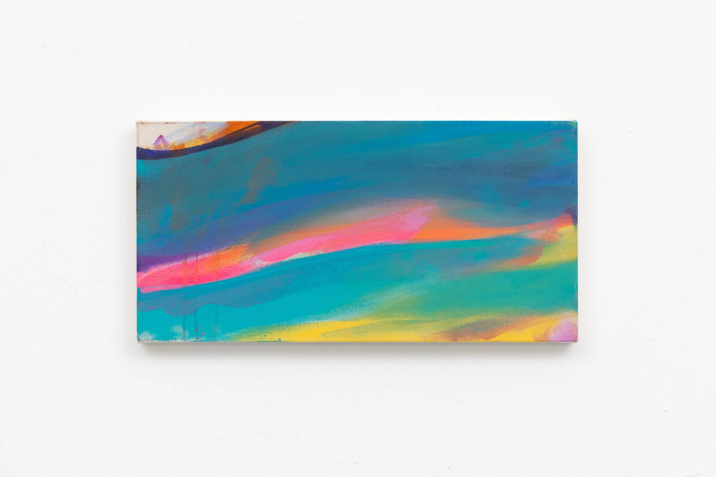 Even now, 2024-25, pigment on canvas, 30 x 60 cm