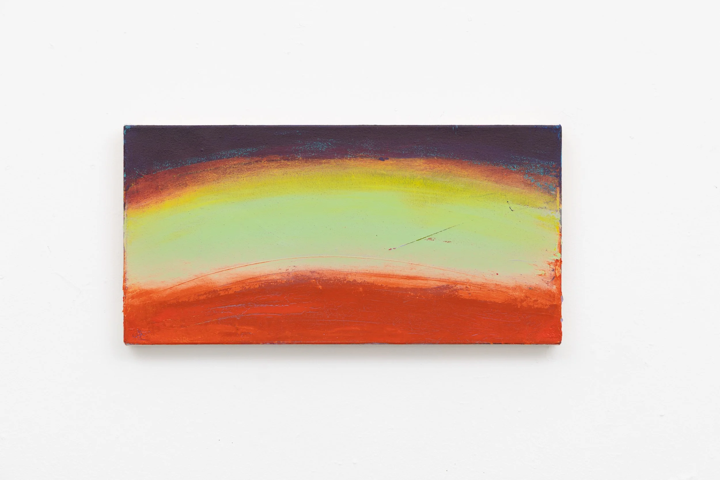 Echo, 2024-25, pigment and oil on canvas, 30 x 60 cm